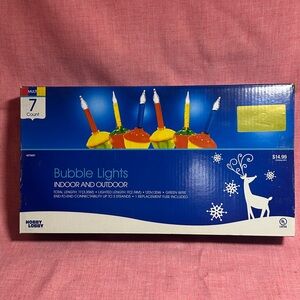 Hobby Lobby Bubble Lights | Indoor Outdoor Vintage Style | 7 Ct NIB